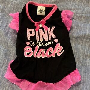 Pink is the New Black Ruffle Dress - Black & Hot Pink